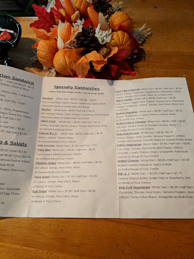 Menu Aunt Tillies Deli Pub - 2