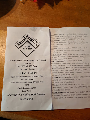 Menu Aunt Tillies Deli Pub - 4