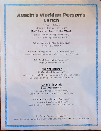 Menu Austin's Ale House - 5