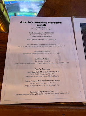 Menu Austin's Ale House - 6