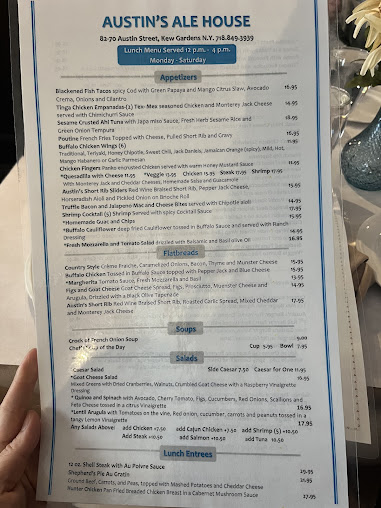 Menu Austin's Ale House - 8