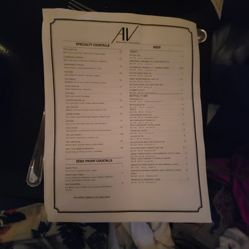 Menu Av Restaurant - 1
