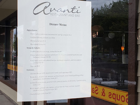 Menu Avanti Restaurant Bar - 1