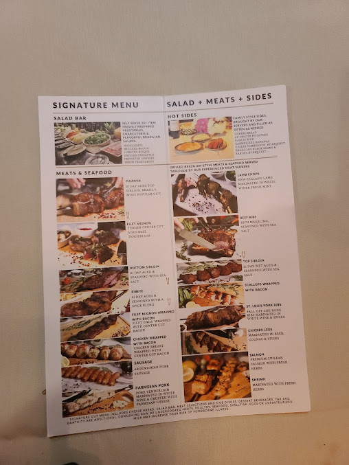 Menu Avenida Brazil Churrascaria Steakhouse - Southwest Houston - 3