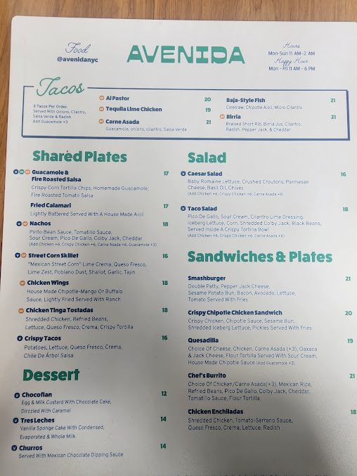 Menu Avenida - 14