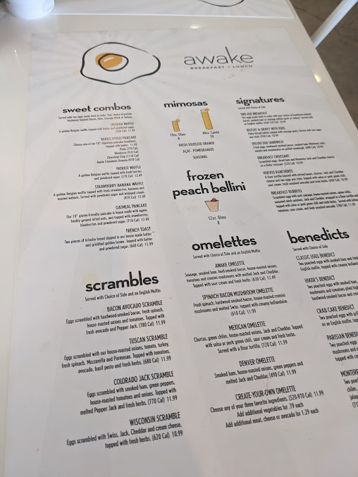 Menu Awake Breakfast Lunch Addison - 2