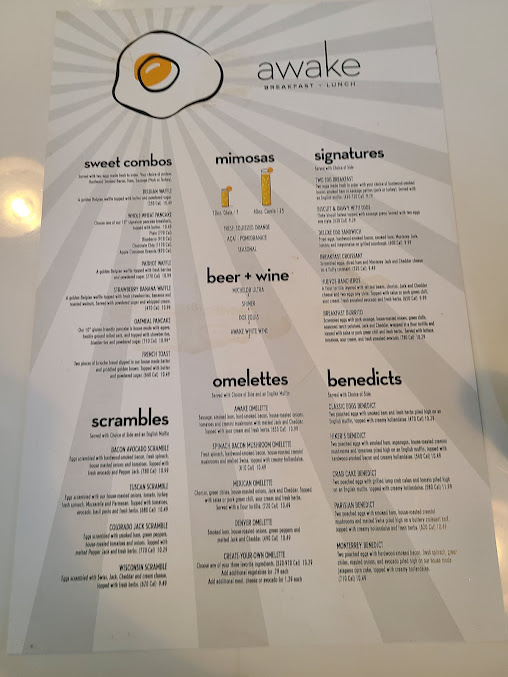 Menu Awake Breakfast Lunch Addison - 3