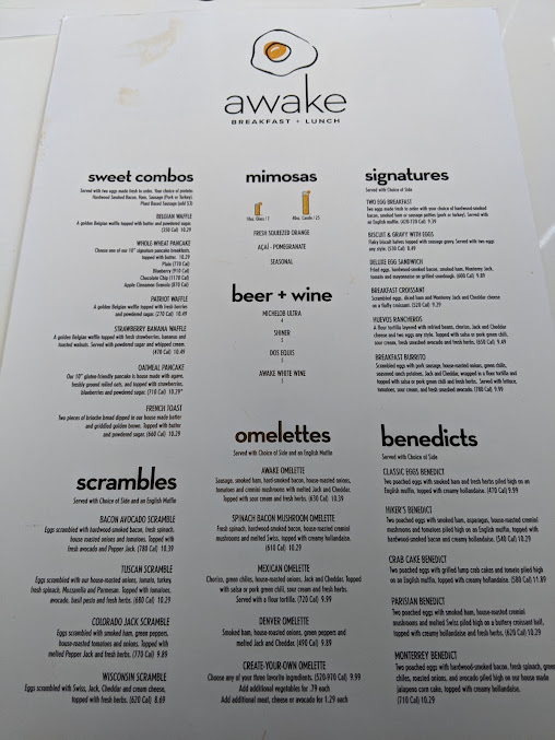 Menu Awake Breakfast Lunch Addison - 7