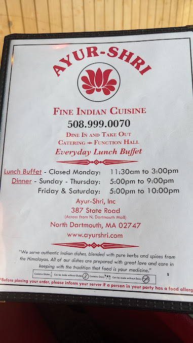 Menu Ayur Shri - 0