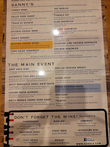 Menu Azool Bar Grill - 2