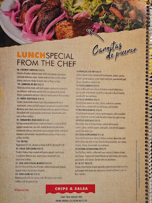 Menu Azteca Mexican Restaurant - 1