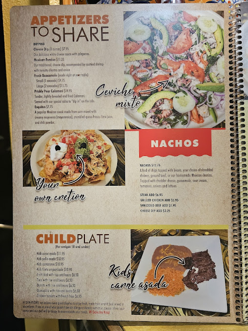 Menu Azteca Mexican Restaurant - 3