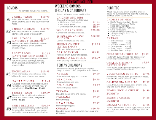 Menu Aztlan Grilled Taqueria - 3