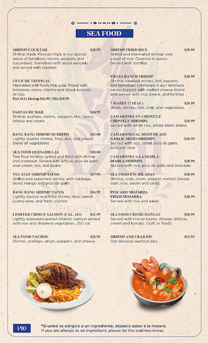 Menu Azul Tequilas Mexican Bar & Grill - 6