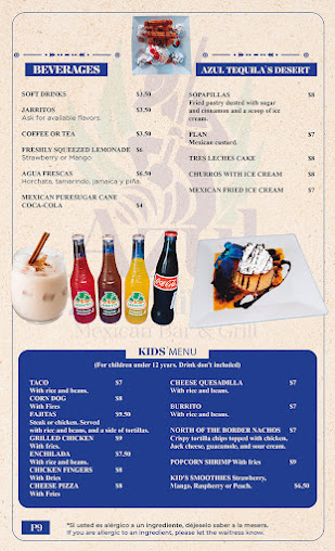 Menu Azul Tequilas Mexican Bar & Grill - 7