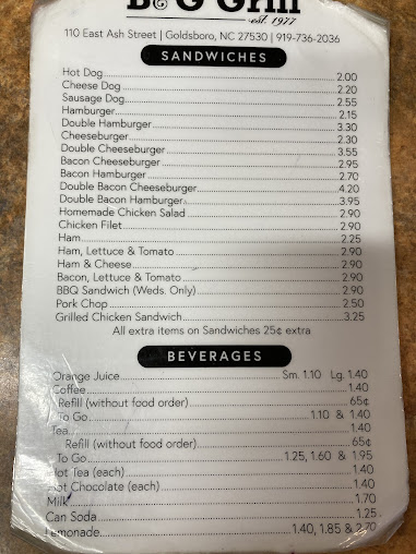 Menu B & G Grill - 7