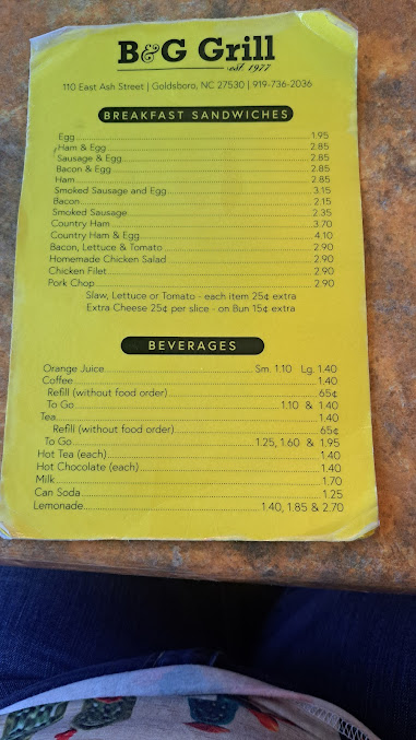 Menu B & G Grill - 9