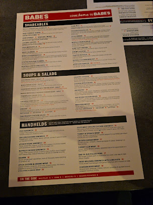Menu Babe's At Harbor Point - 2