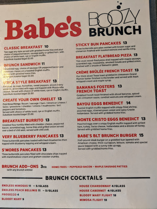 Menu Babe's At Harbor Point - 5