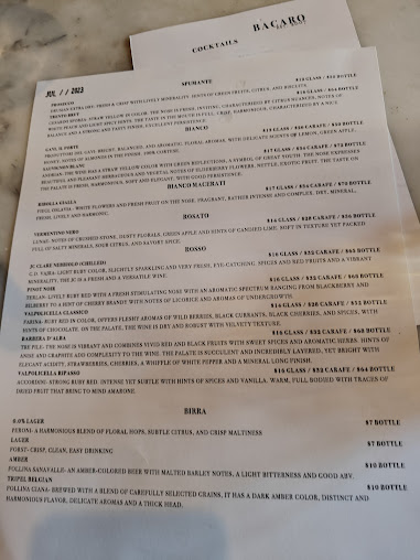 Menu Bacaro - 2
