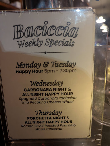 Menu Baciccia - 1