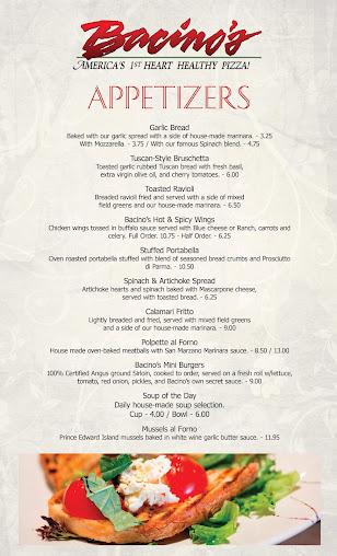 Menu Bacino's - 2