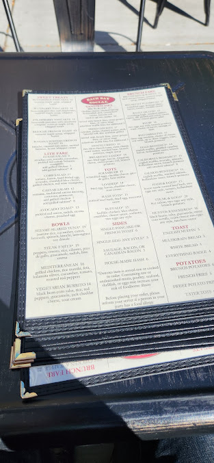 Menu Back Bay Social - 1