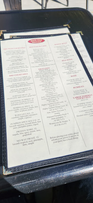 Menu Back Bay Social - 7