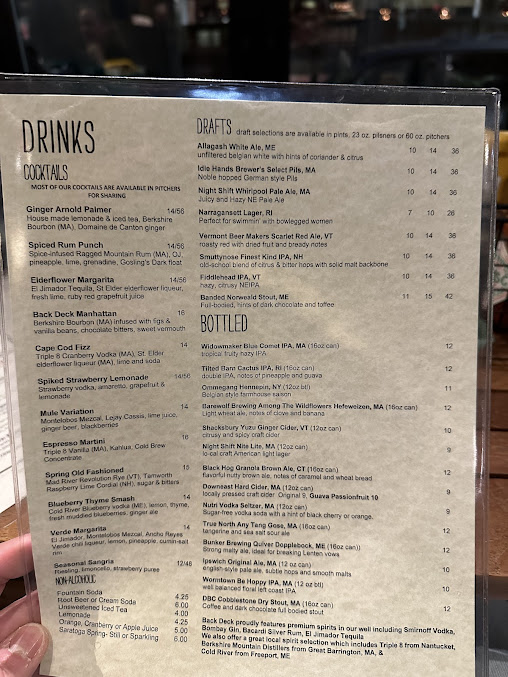 Menu Back Deck - 1
