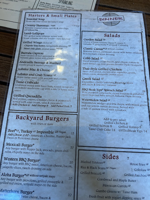 Menu Back Deck - 4