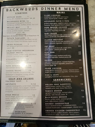 Menu Backwoods Bar And Kitchen - 2