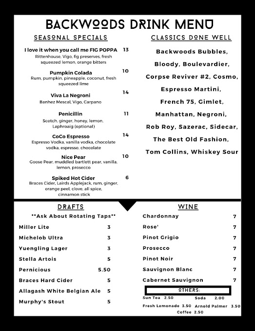 Menu Backwoods Bar And Kitchen - 3
