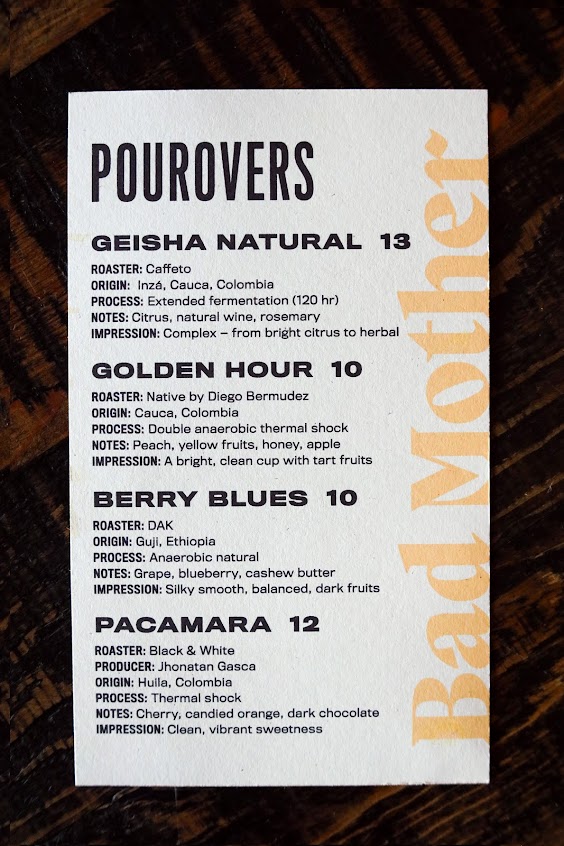 Menu Bad Mother - 1