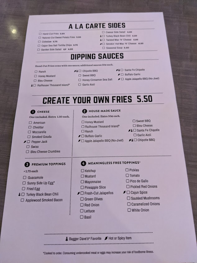 Menu Bagger Daves Burger Tavern Birch Run - 5