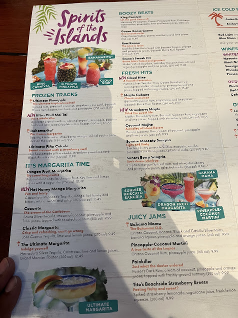 Menu Bahama Breeze - 1