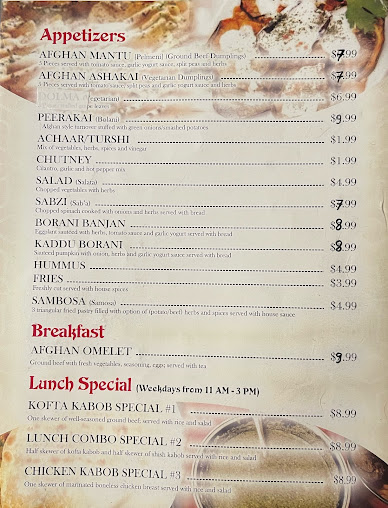 Menu Bamiyan Kabobsdesi Bazaar - 6