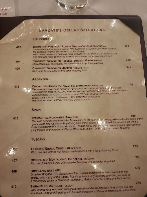 Menu Bamonte's - 0