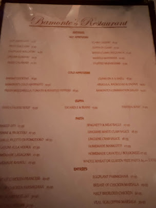 Menu Bamonte's - 2