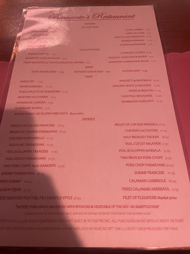 Menu Bamonte's - 9