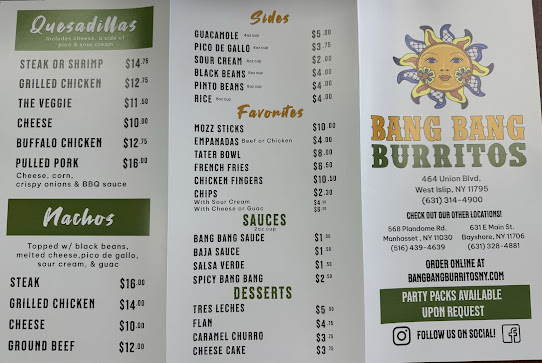 Menu Bang Bang Burritos - 1