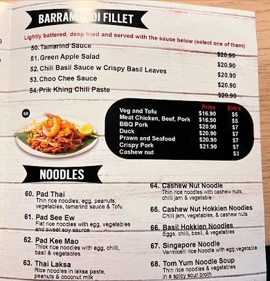 Menu Bangkok On Botany - 2
