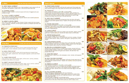 Menu Bangkok On Franklin - 1