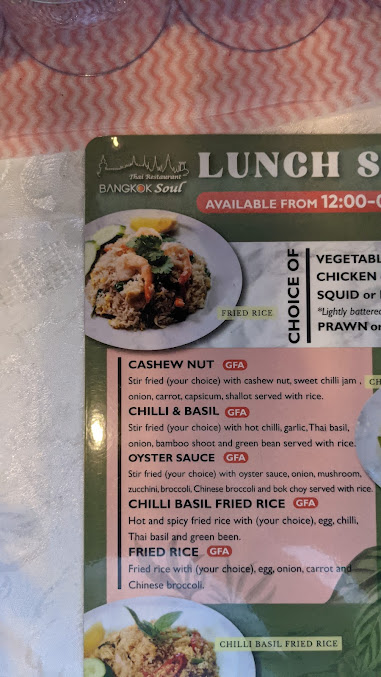 Menu Bangkok Soul Thai Restaurant - 2