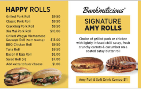 Menu Banh'milicious - 2