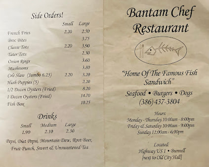 Menu Bantam Chef - 1