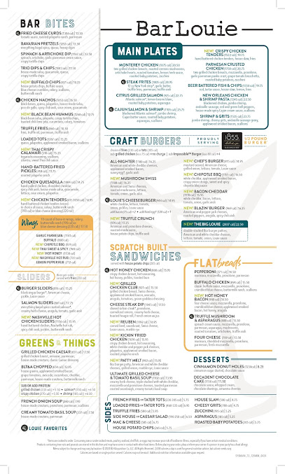 Menu Bar Louie Tempe Marketplace - 1