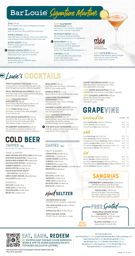 Menu Bar Louie Tempe Marketplace - 2