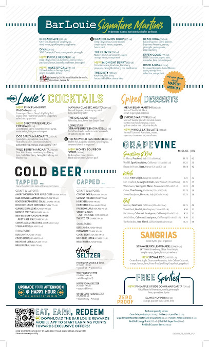 Menu Bar Louie Tempe Marketplace - 7
