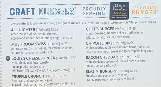 Menu Bar Louie Tempe Marketplace - 8