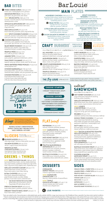 Menu Bar Louie Tempe Marketplace - 9